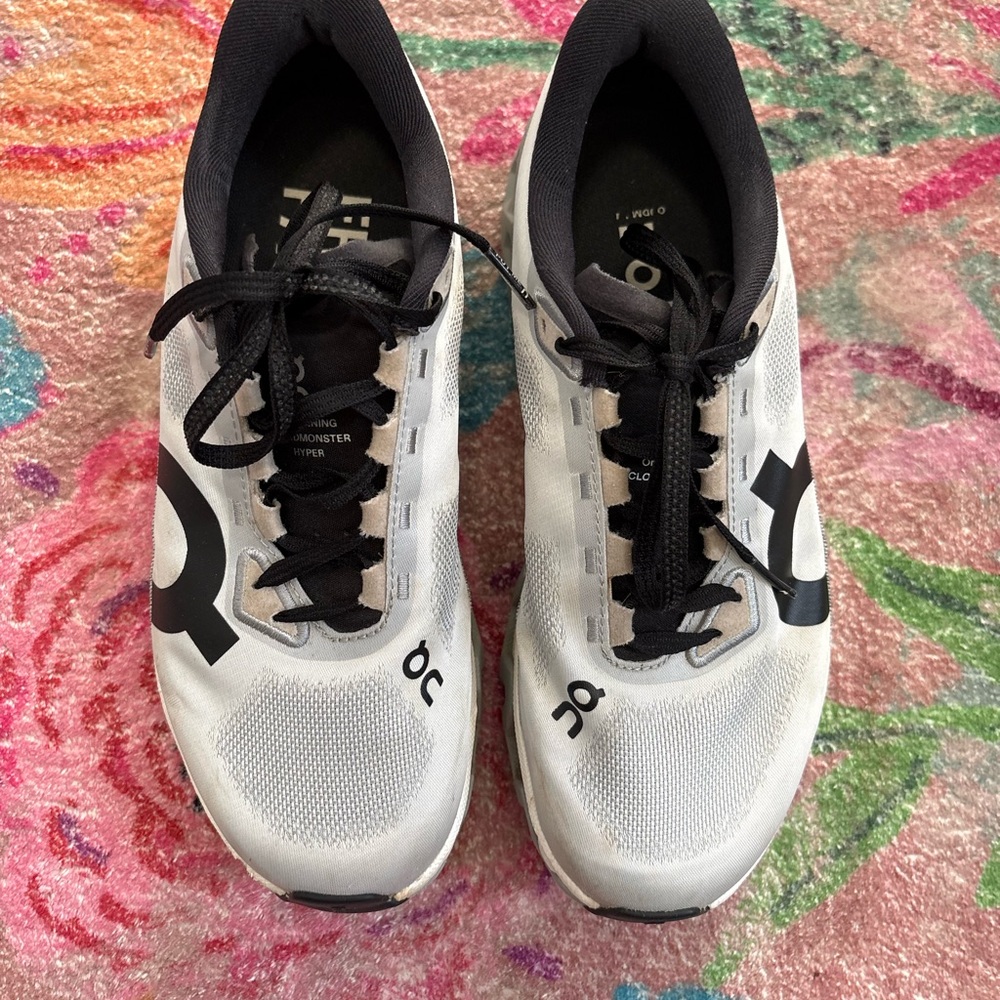 On Running Women's White and Black Cloud Running Shoes